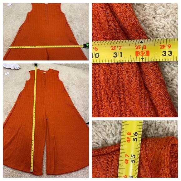 BUCKETLIST Wide Leg Solid Jumpsuit Rust - Picture 5 of 8